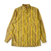 イタリア製 MISSONI ミッソーニ ストライプ 総柄 BD ボタンダウン 長袖シャツ 46/マルチ メンズ