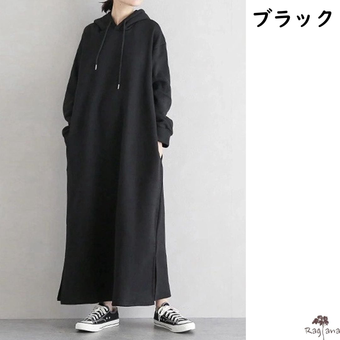 パーカーワンピース M 7col 250503 | Raglana