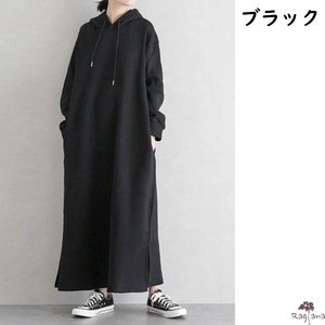 ニットパーカーワンピース M 7col 250503