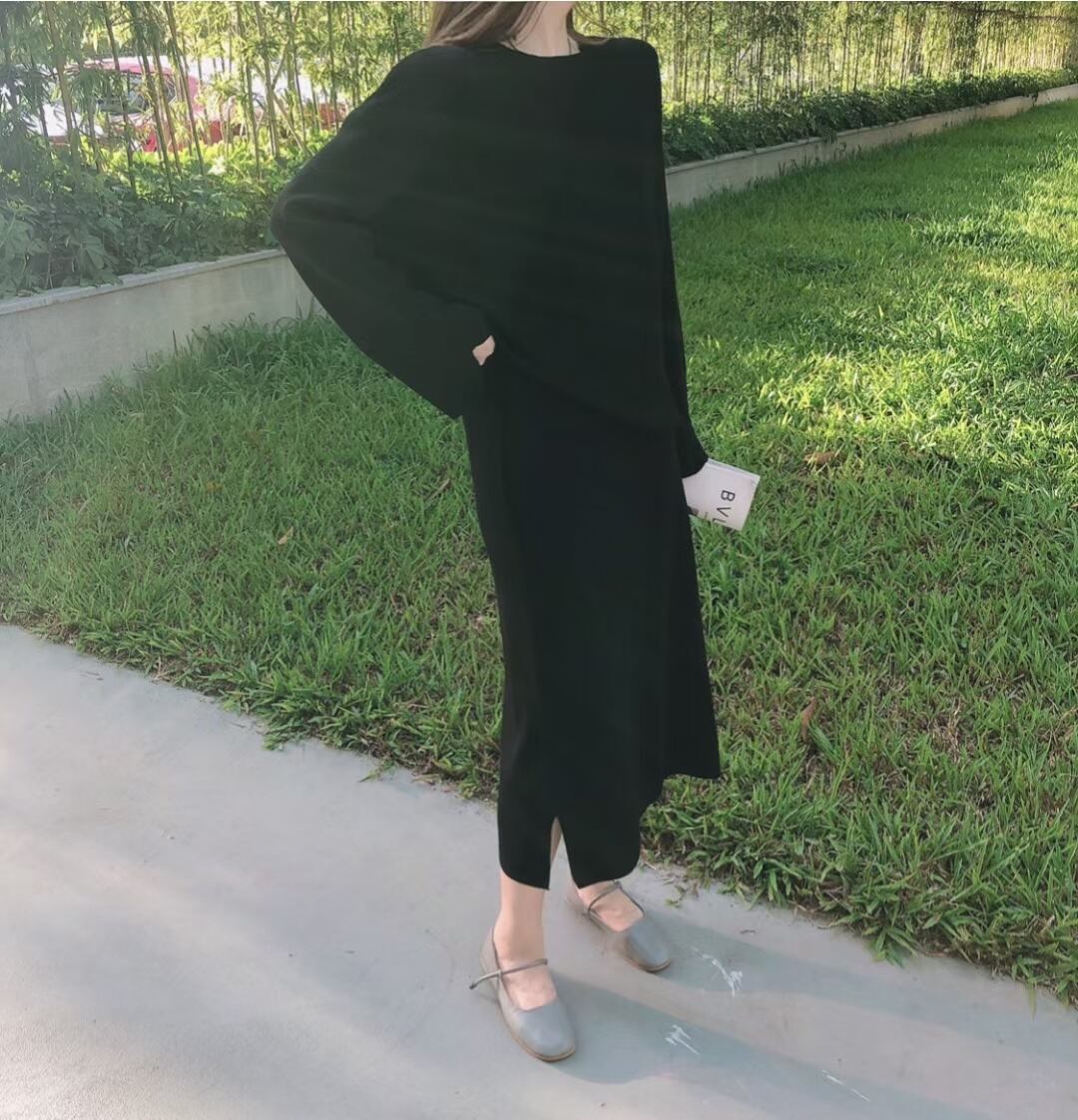 袖スリット　ニットセットアップ　AJ1050-D007