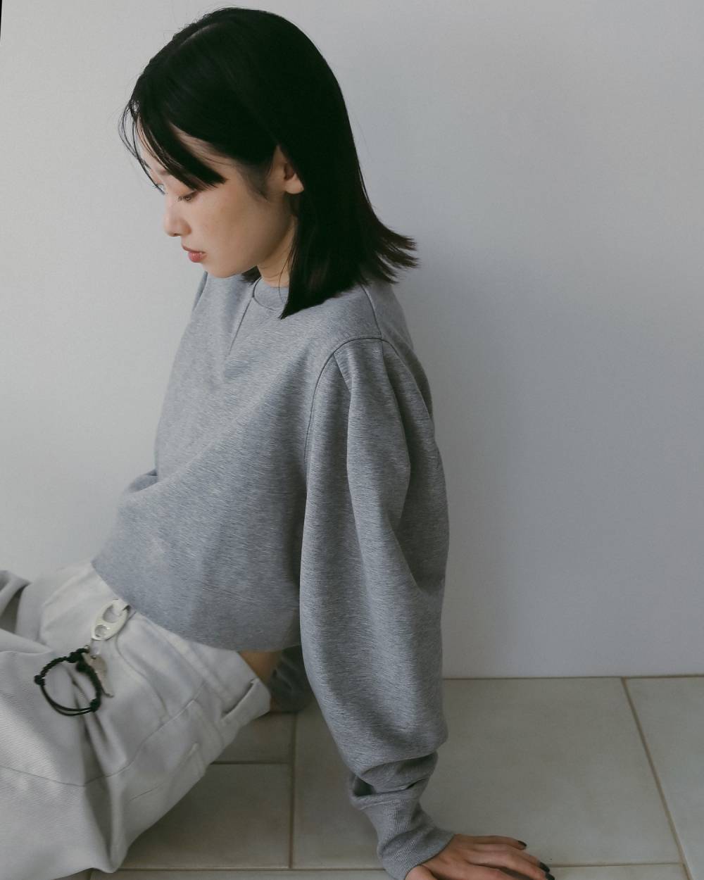 ànuke Compact Short Sweat コンパクトショートスウェット Gray