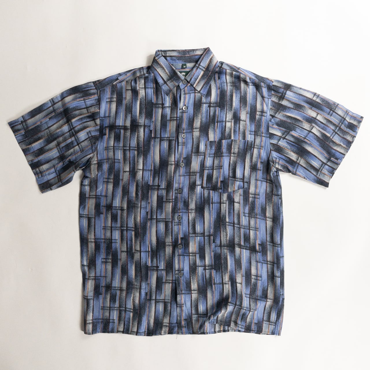 1990s "Kingfield" Blue Plaid Silk S/S Shirt