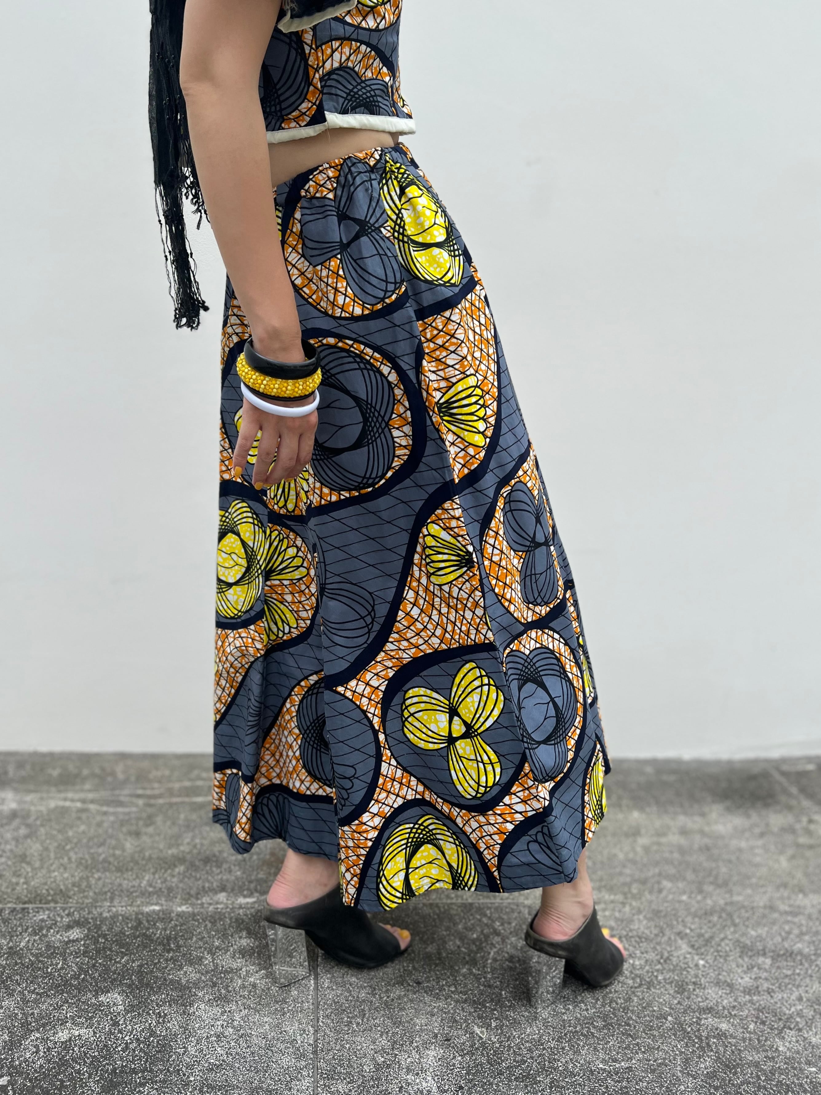 Vintage african batik cotton set up ( ヴィンテージ アフリカン