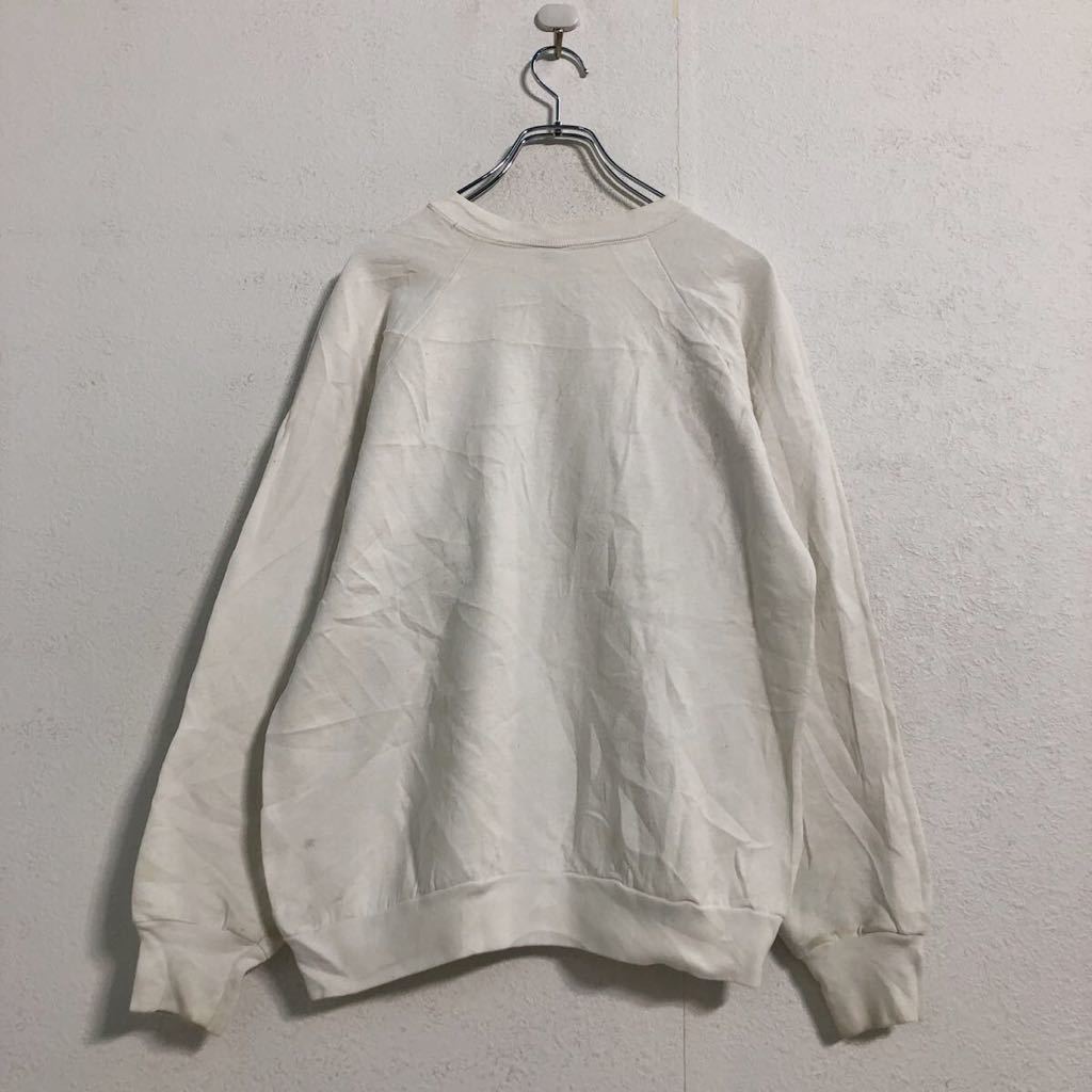 FRUIT OF THE LOOM プリント スウェット トレーナー L ホワイト