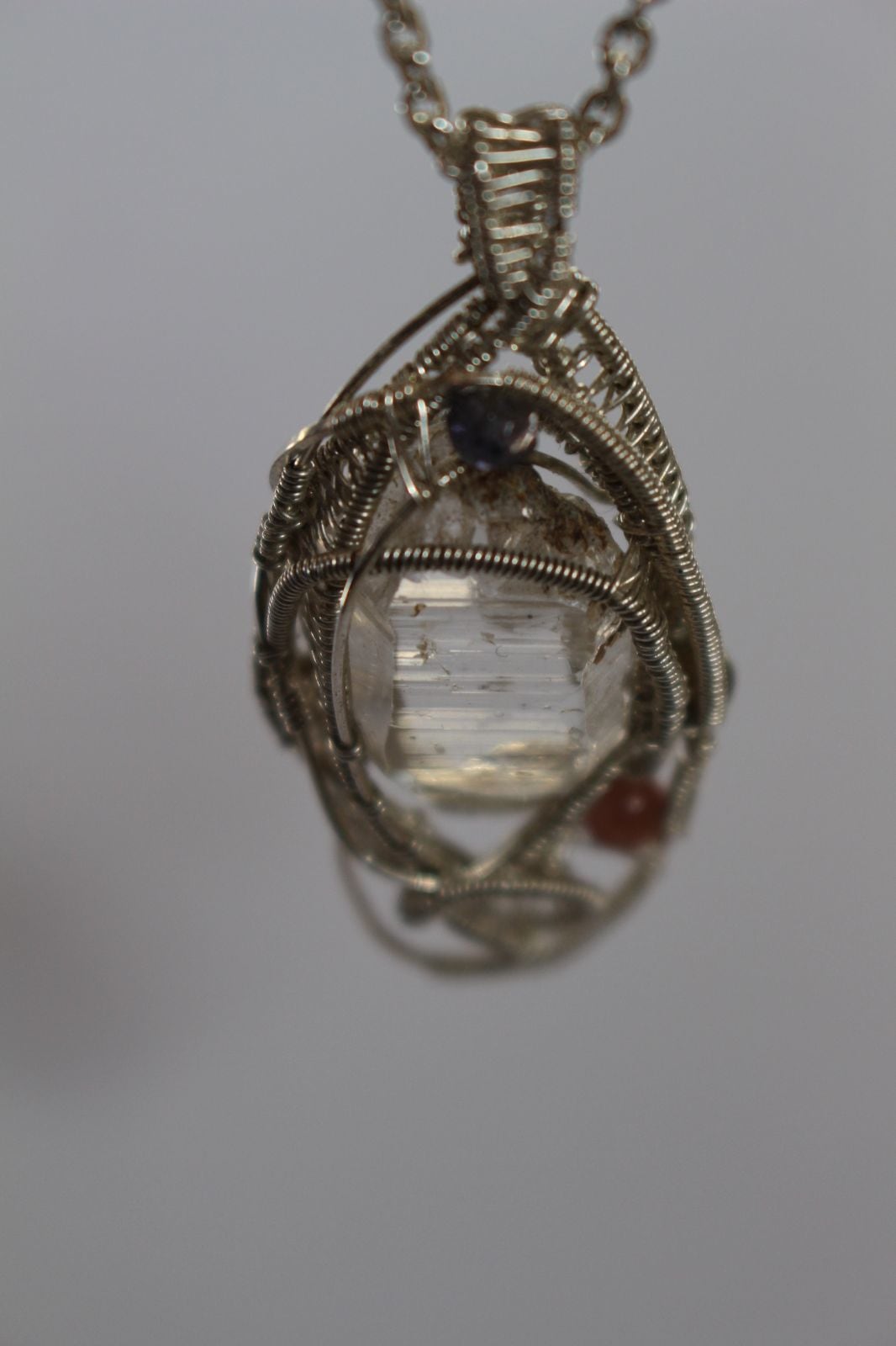 Crystal silver925 wirewrapping pendant