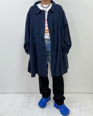 FLAX flag check linen shirt coat