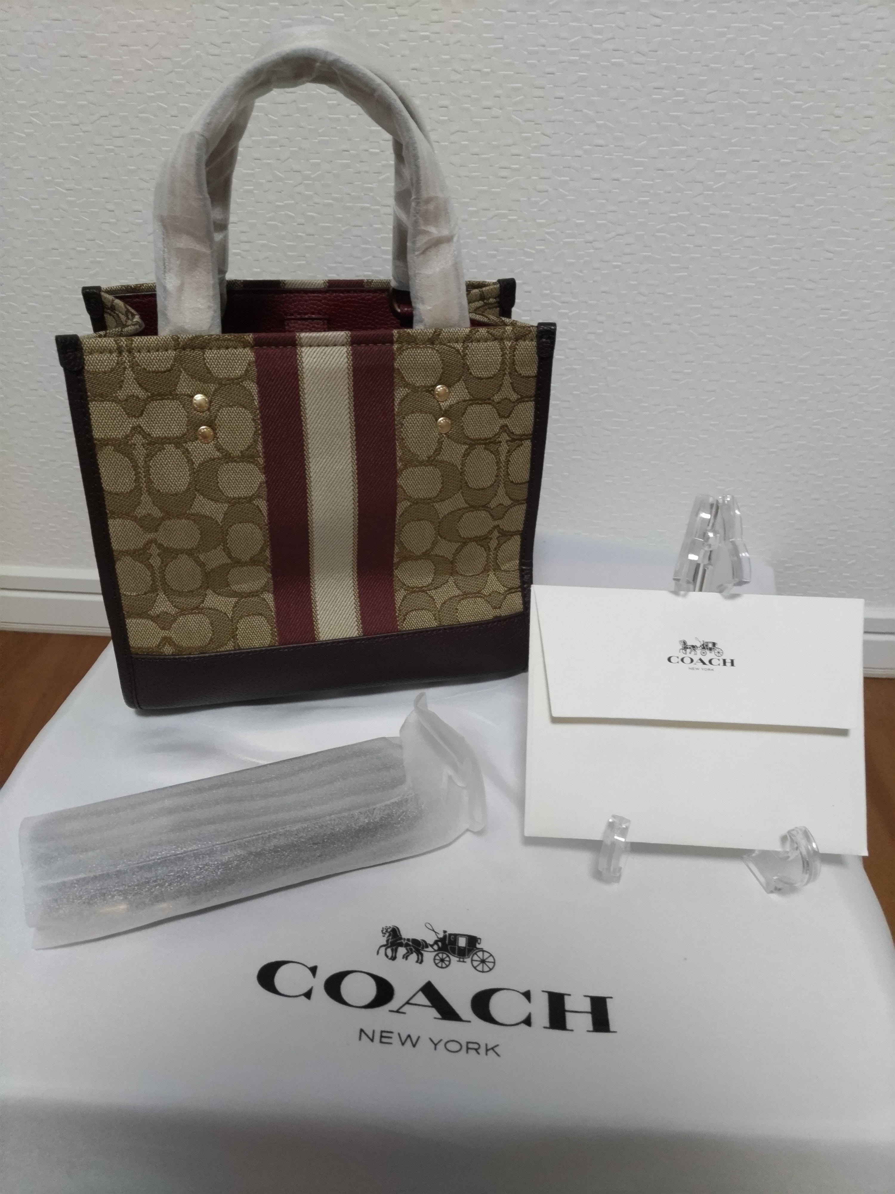 COACH コーチ ショルダー シグネチャー 角型 2way ミニトートバッグ  