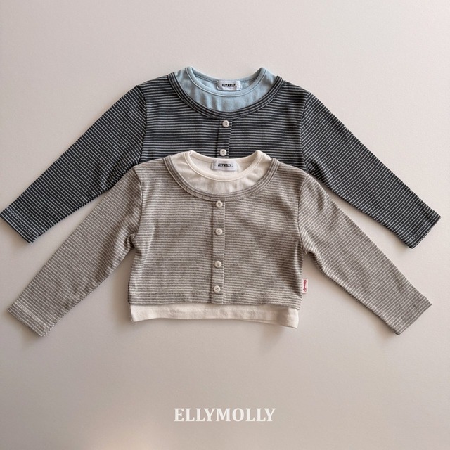 【取寄】elly molly｜madeleine stripe top｜マドレーヌストライプトップ｜5-15｜kids&jr｜26 spring