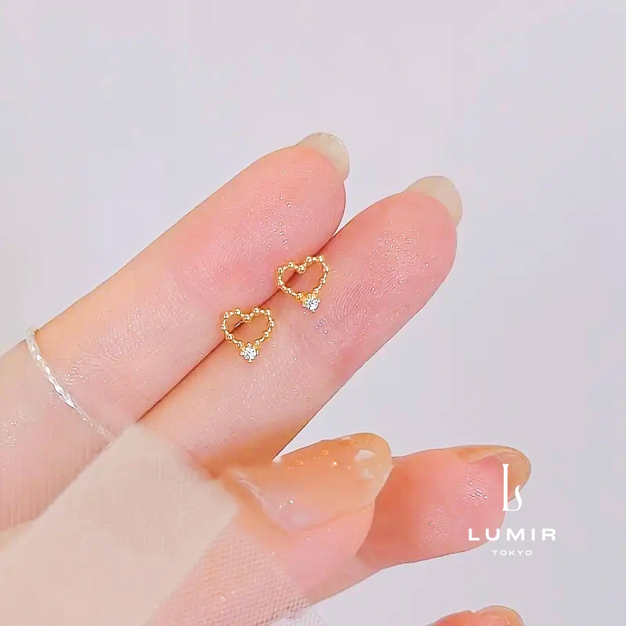 フェミニンハートジルコニアピアス