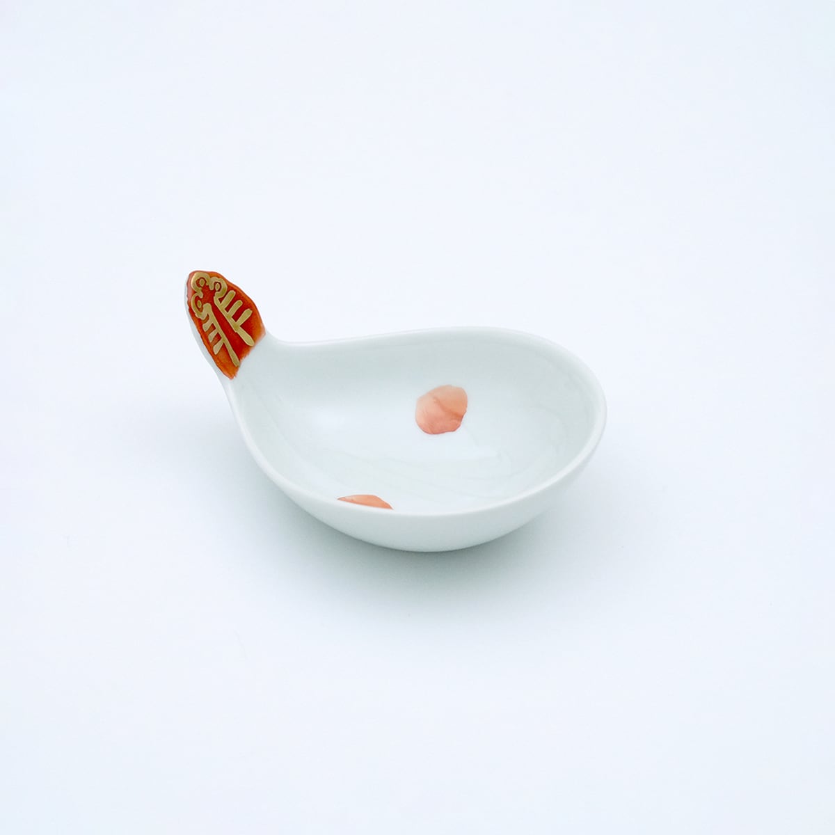 色絵びわ型珍味入