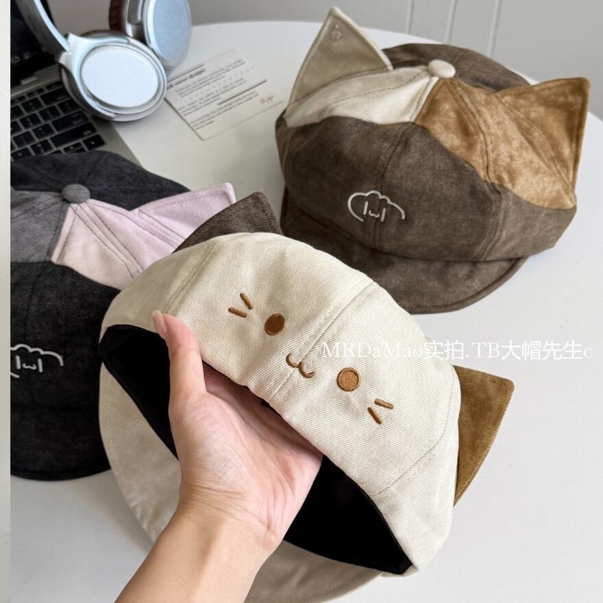 猫耳刺繍キャスケット 帽子 ロリータ フレンチガーリー | ロリィタ