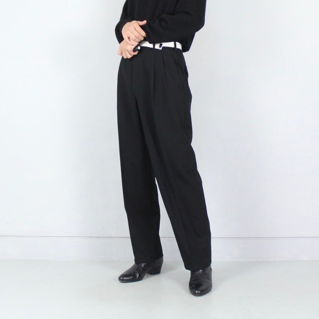 vintage COMME des GARCONS HOMME ブラック 2タックワイドスラックス