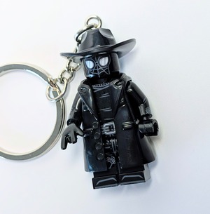 ★ブロックフィギュアキーホルダー★【 Spider-Noir スパイダーノワール 】スパイダーマン / MARVEL / マーベルコミックス〚アメリカン雑貨 アメトイ〛