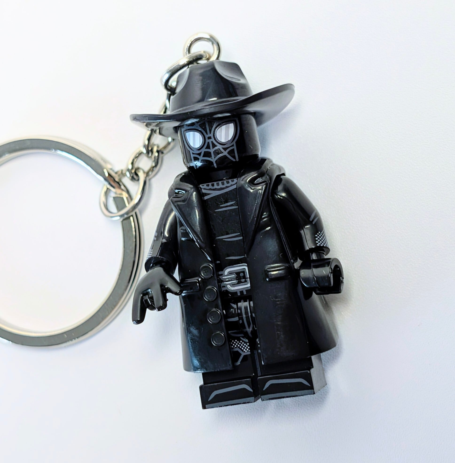 ★ブロックフィギュアキーホルダー★【 Spider-Noir スパイダーノワール 】スパイダーマン / MARVEL / マーベルコミックス〚アメリカン雑貨 アメトイ〛