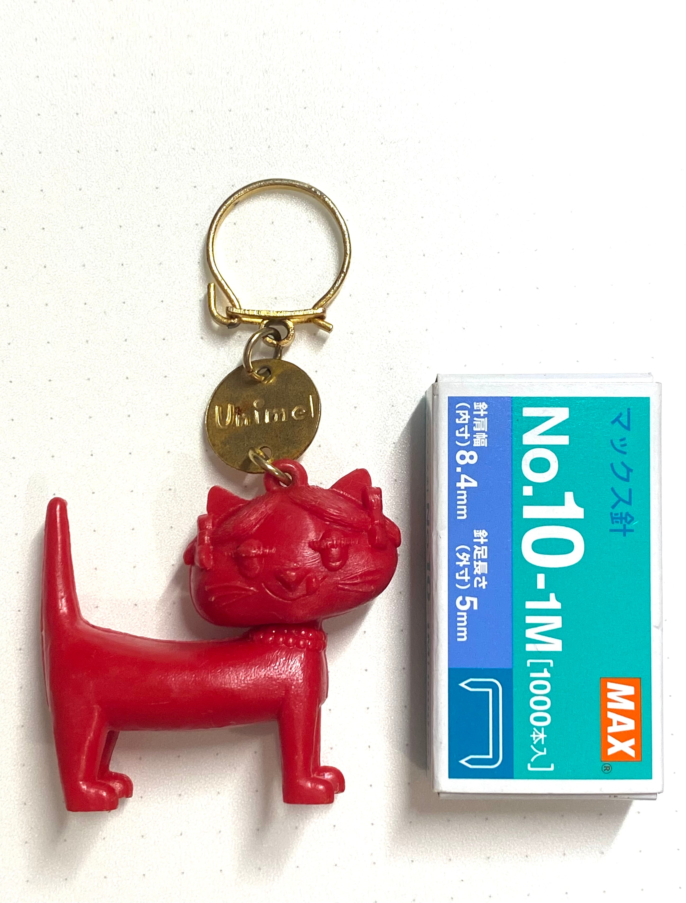 再入荷】Unimel猫さんのキーホルダー レッド【フランス製 猫