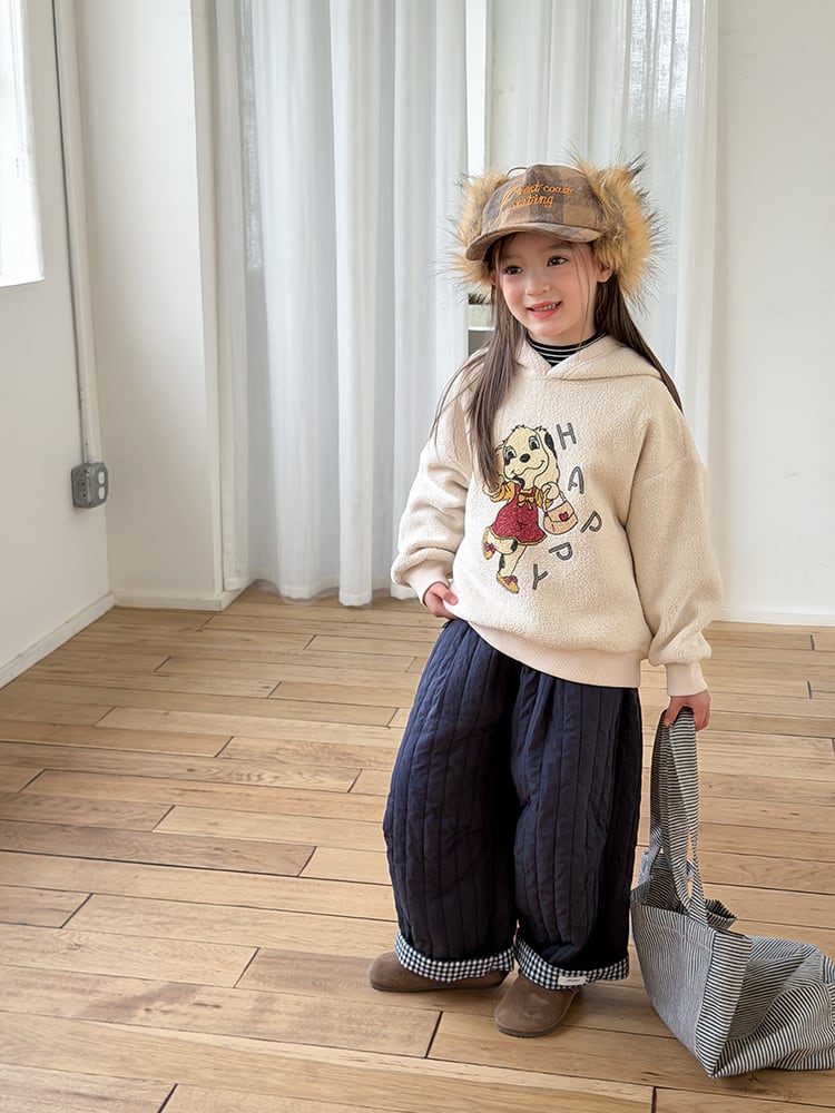 もこもこイラストパーカー