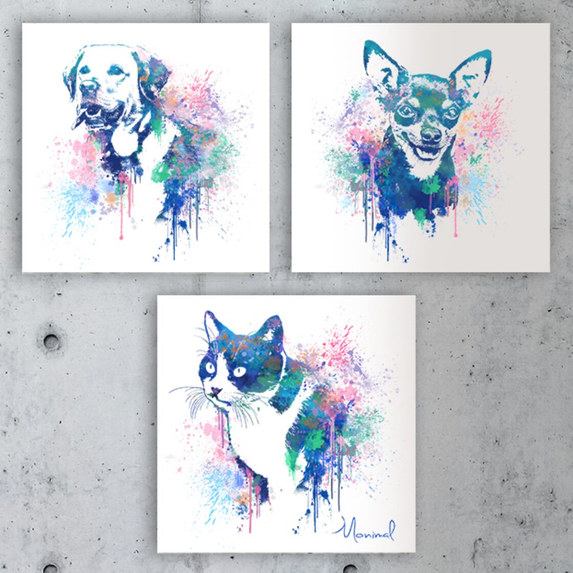 オリジナルオーダーメイドファブリックパネル作成・犬猫、ペットの 