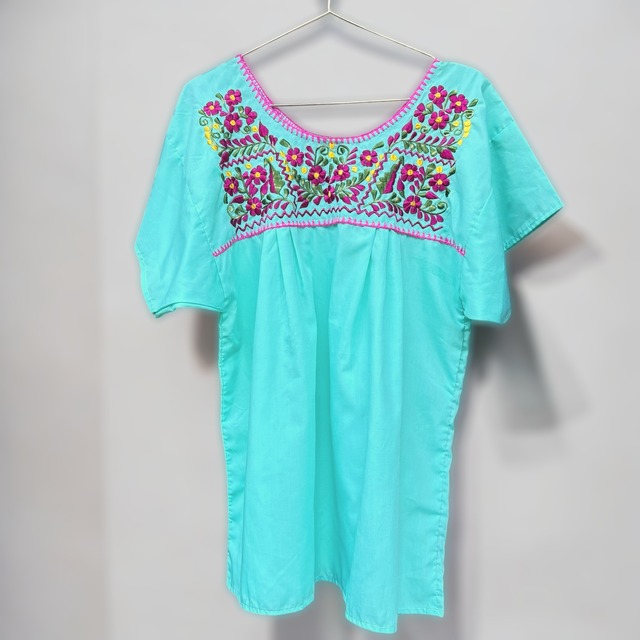 【LADIES】Mexican tunic (emerald)size:M/L