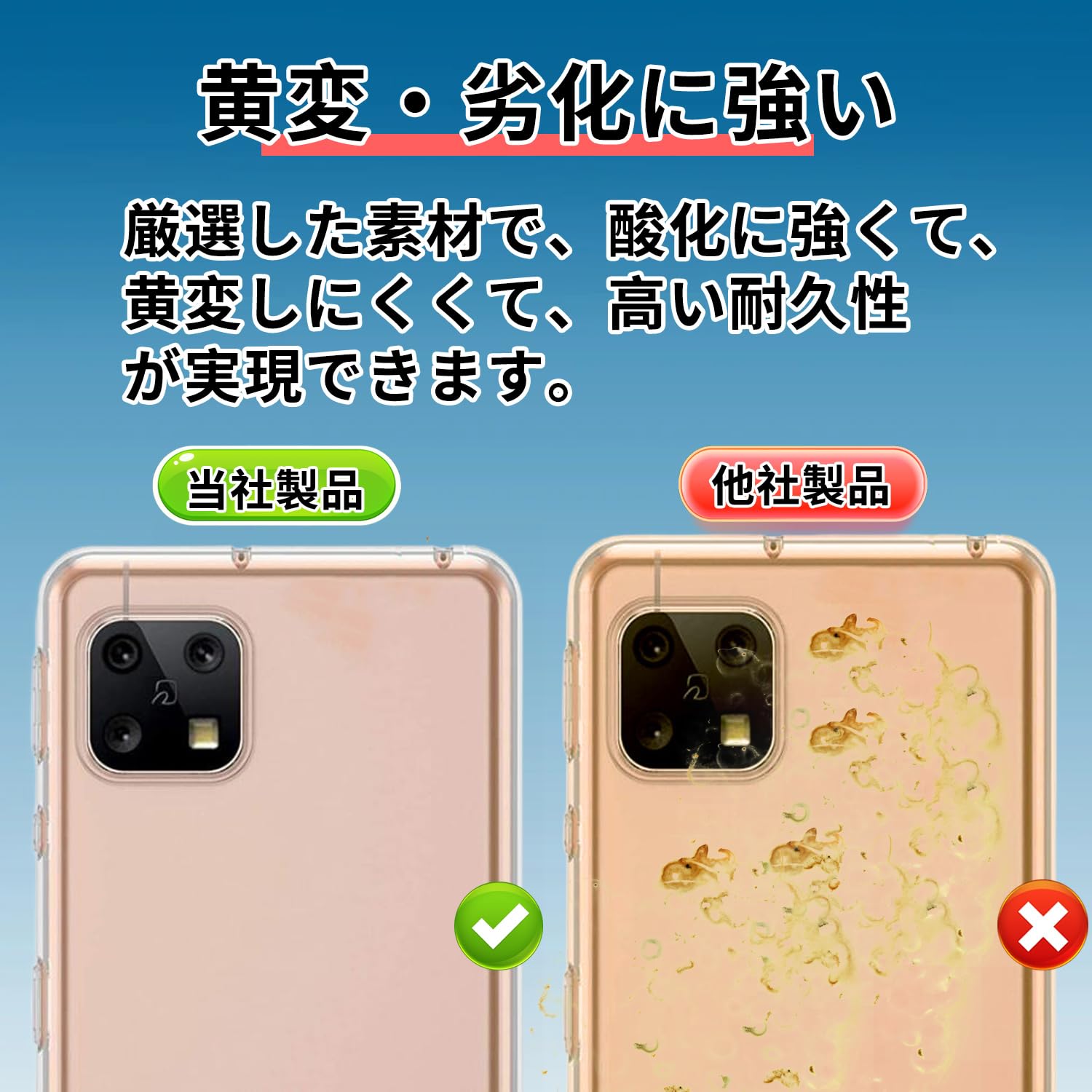 対応 Xperia 10 III ケース 黄ばみにくい 耐黄変 落下防止 耐衝撃 対応