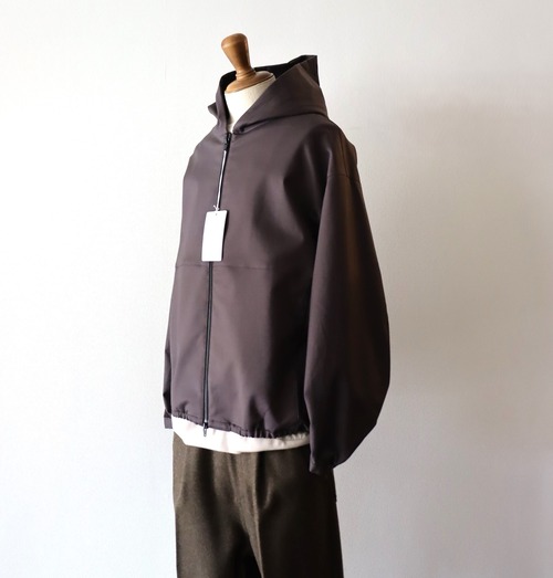 LAMOND " DOUBLE CLOTH ZIP PARKA ( CHACOAL )"