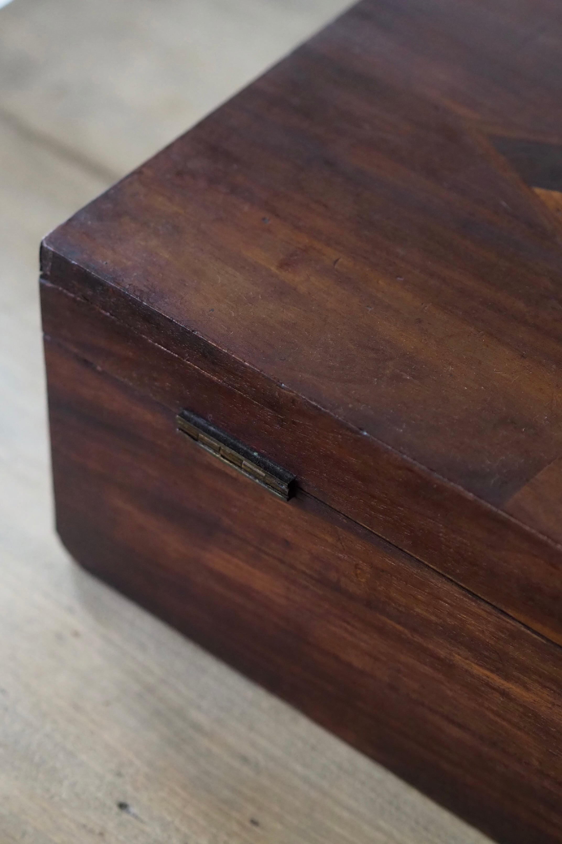 マホガニー製の仕舞い木箱-antique mahogany box | アンティーク