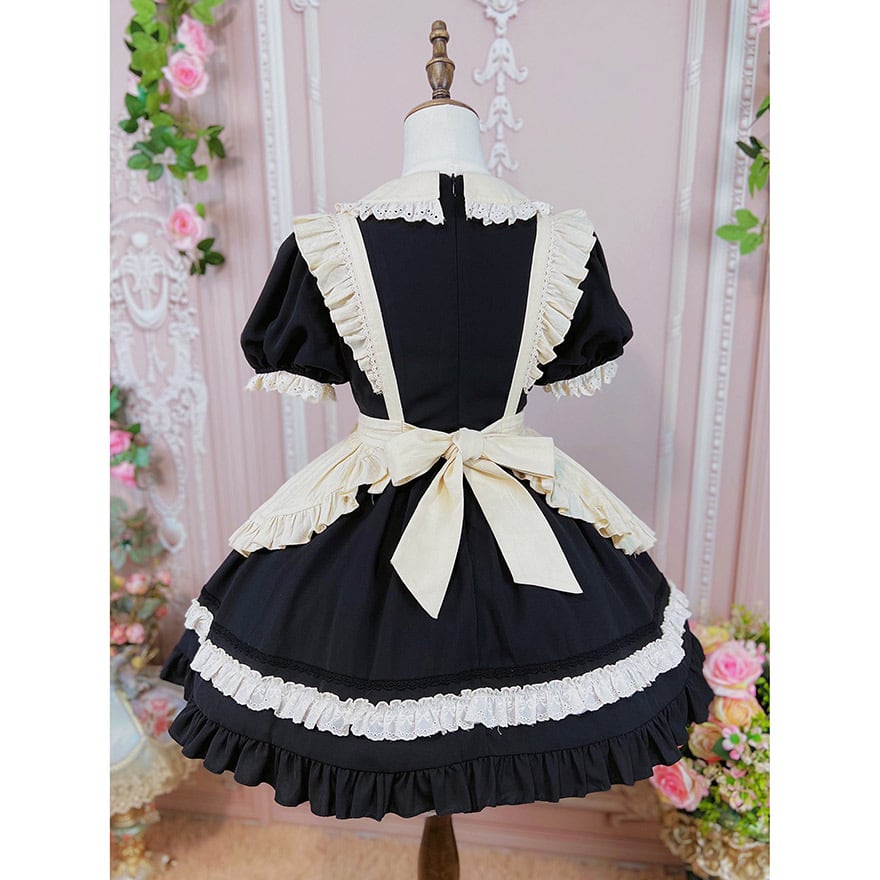 クラシカルメイド服 ミドル丈 ヴィクトリアン 英国風 メイドカフェ