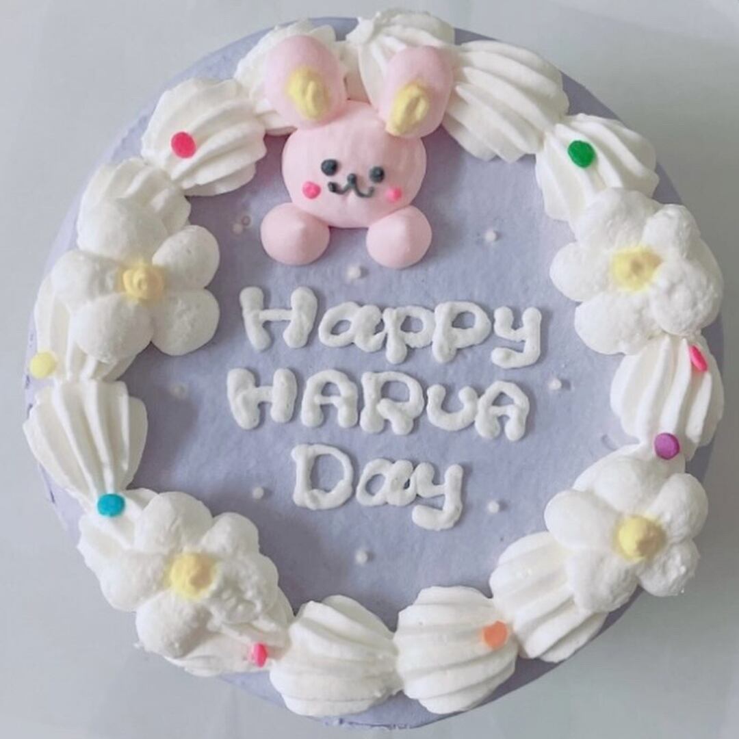 うさちゃんセンイルケーキ（色の変更可能） ランチボックス入り