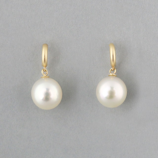 Akoya baroque pearl stud pierce 〈White〉