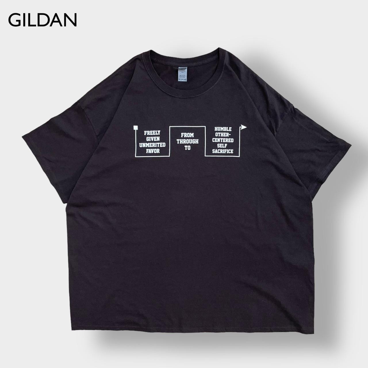 【GILDAN】プリント Tシャツ 3XL ビッグシルエット 両面プリント バックプリント 半袖 us古着