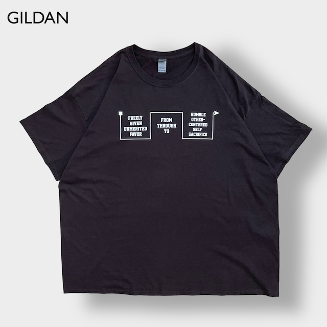 【GILDAN】プリント Tシャツ 3XL ビッグシルエット 両面プリント バックプリント 半袖 us古着