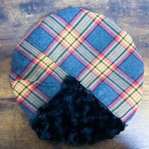 UNFINISHEDレトロチェック　ビッグシルエットベレー帽