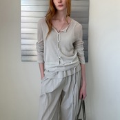 Élan Drawstring Gather Pants F0606