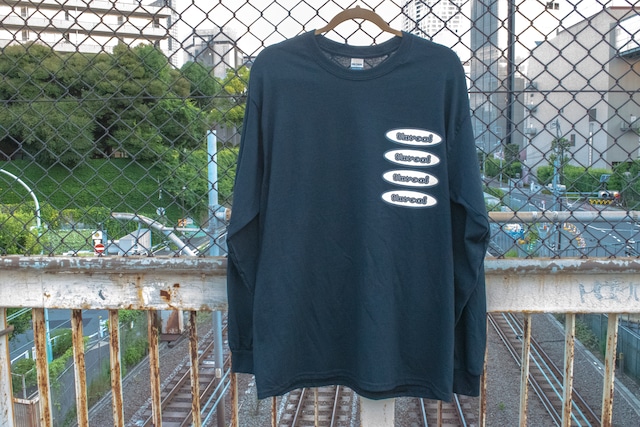 -Fire logo L/S tee- BLACK