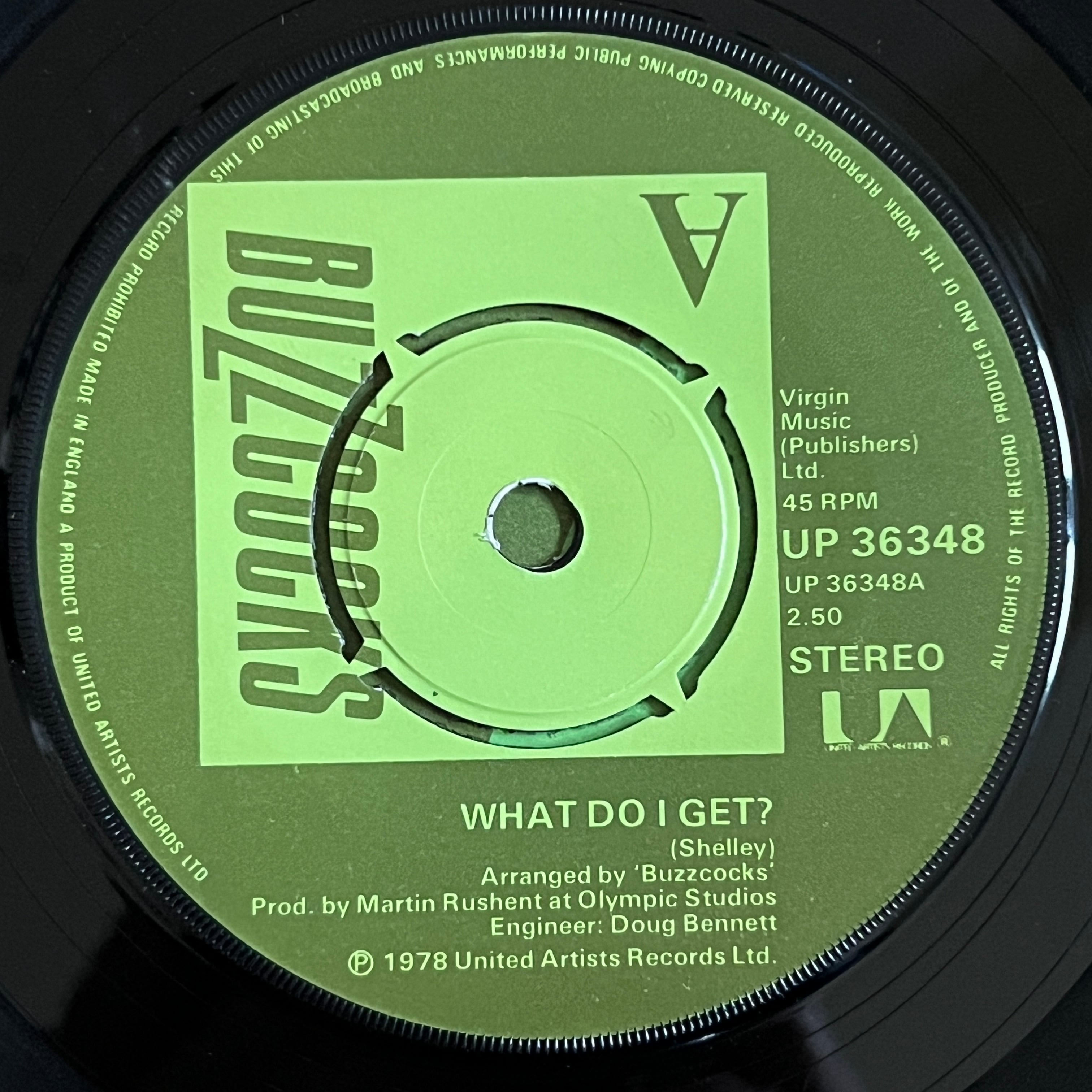 7inch】Buzzcocks / What Do I Get? | トキワレコーズ