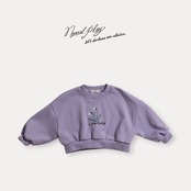 韓国子供服 / 26Autumn / normalplay / フラワー刺繍クロップドスウェット / キッズ / 秋服 *12M~L*