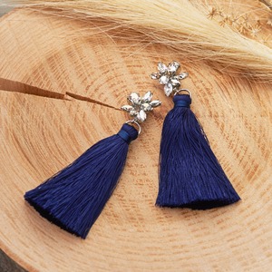 TA-tassel earring _ Navy / イヤリング