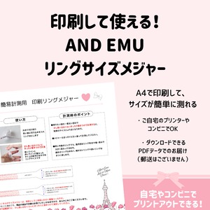 AND EMU|印刷をして使える♡リングサイズメジャー