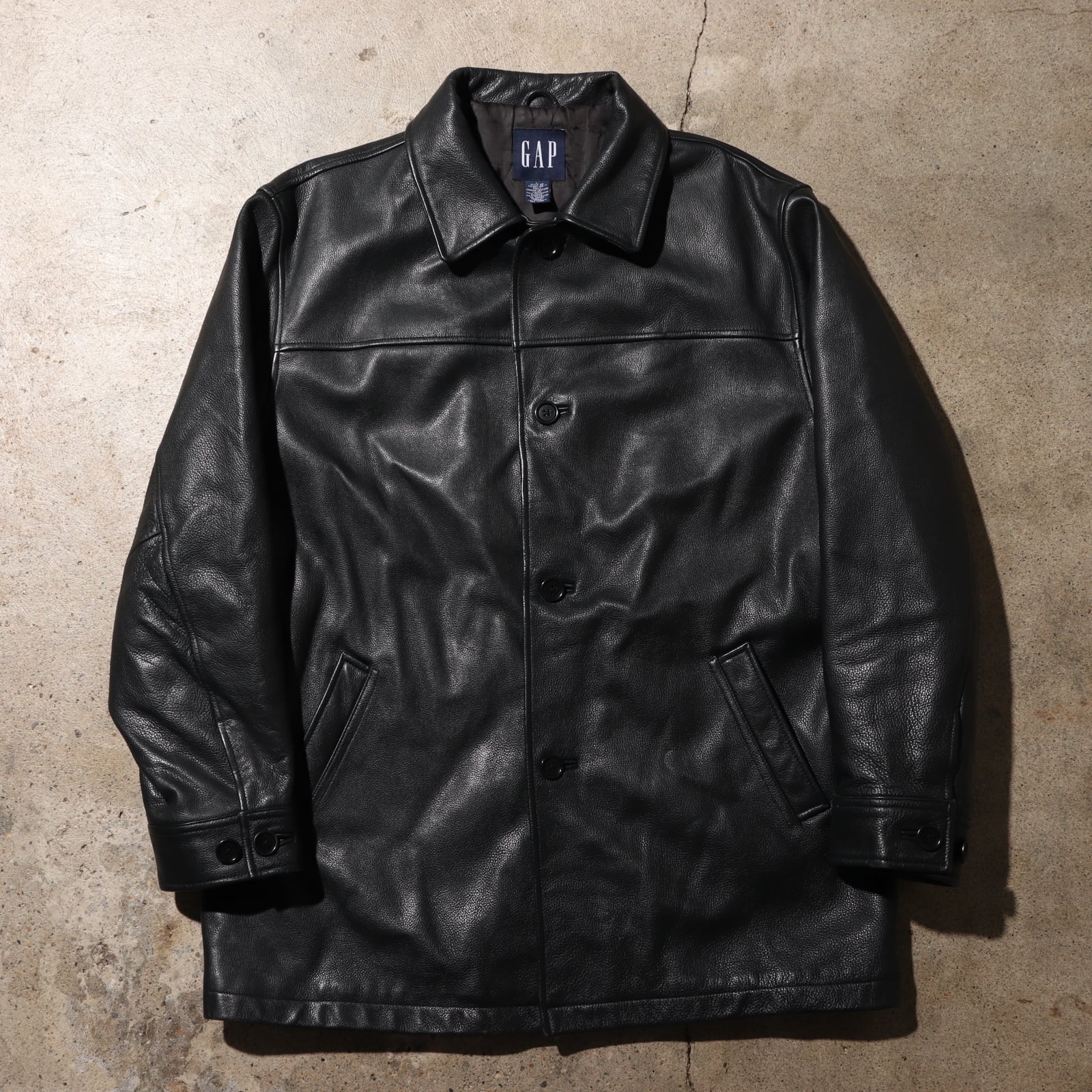 OLD GAP レザーカーコート　ジャケット色はブラックです