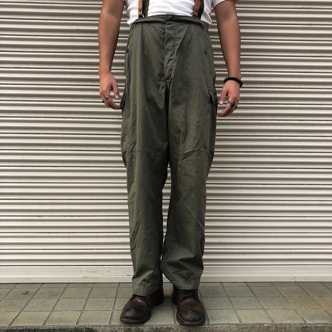 deadstock ドイツ製ワークパンツ サスペンダー付き 70s 80s（70s 