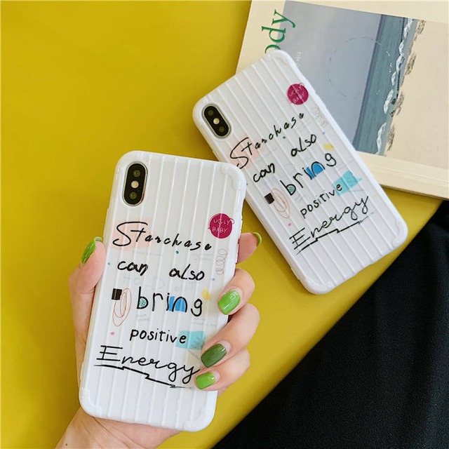Iphone ケース カバー スマホケース シンプル 可愛い ワンカラー ホワイト ロゴ入り スーツケース おしゃれ 原宿系 Iphone 6 6s 6plus 6splus 7 8 7plus 8plus X Xs Xr Xsmax Yn 8 1 Dress Sugar Moon