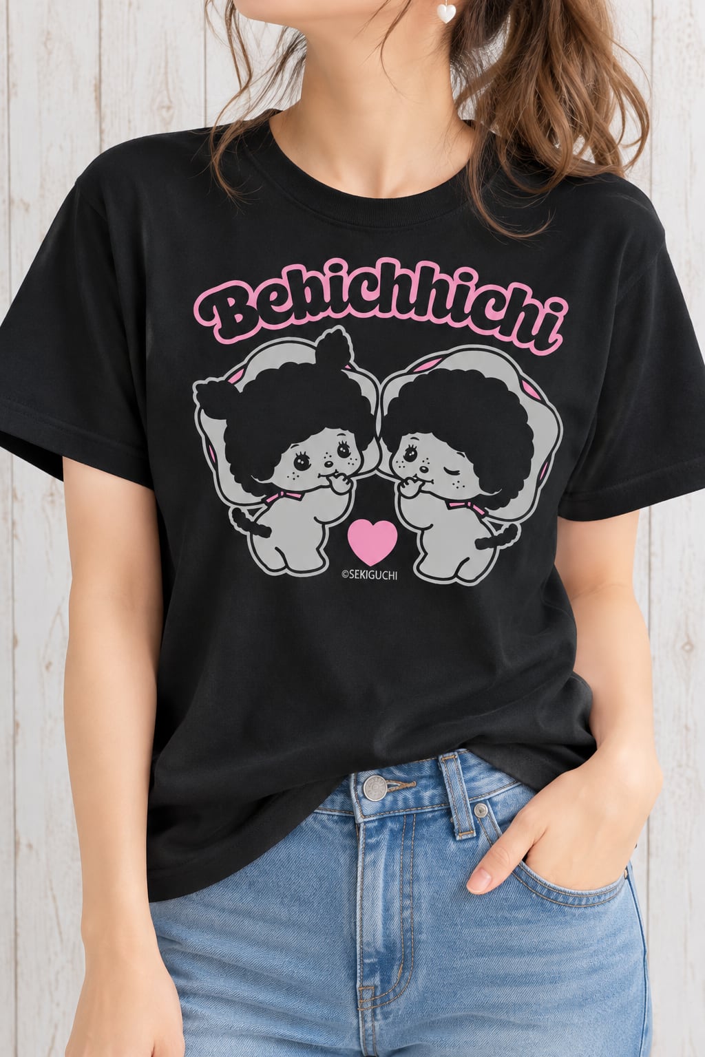 ベビチッチ Tシャツ ウィンク ブラック