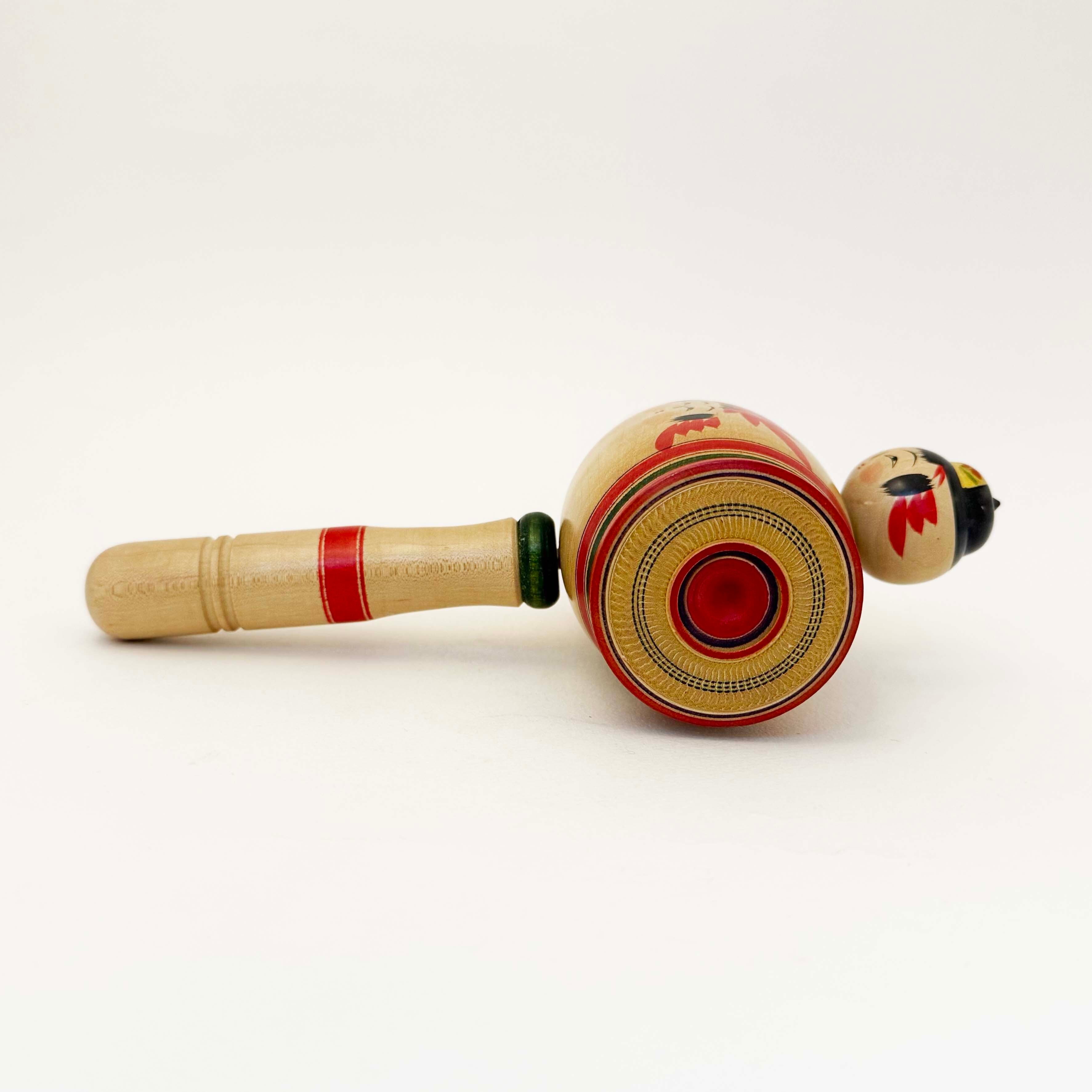 木地玩具 独楽入り小槌 （蔵王高湯系 / 梅木修一工人）