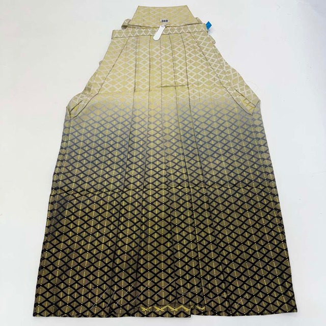 袴 行灯袴 男袴 紐下丈86cm 男性用袴 M-Lサイズ 成人式袴 金 黒 中古 4642