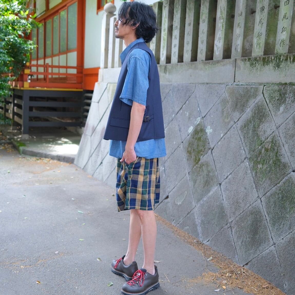 KENNETH FIELD(ケネスフィールド) /IRON VEST RIPSTOP-NAVY-(26SS-14