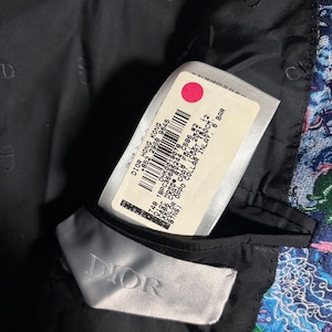2021aw DIOR × Kenny Scharf fish jacquard coat