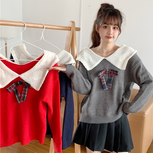 ✞ セーター ♡♥カワイイ♥ニットトップス 大人女子☆ ロング リボン スウィート ✞ゴスロリ SM ミリ 甘ロリ クラロリ 和ロリ エレガント 黒ロリ 姫ロリ 華ロリ BB-BB78801487981