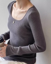 Round neck rib Knit T20180