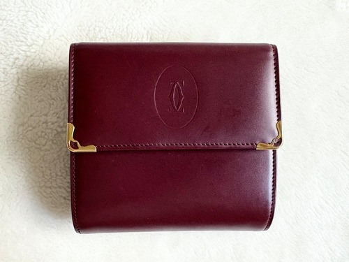 Cartier must de Cartier Compact leather wallet BORDEAUX