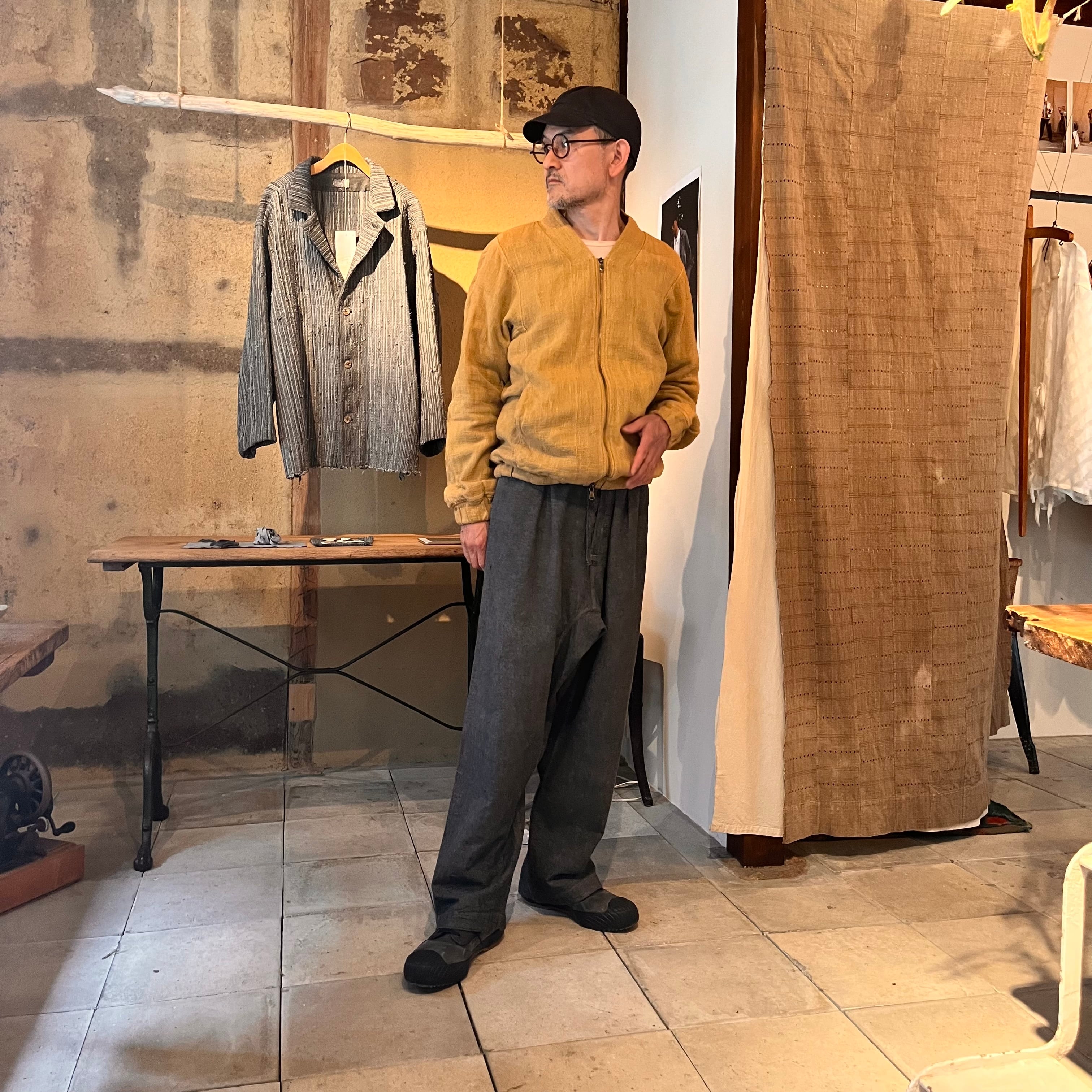 MITTAN JK-39DD SNチャルカkalaコットンブルゾン(草木濃濃染)ウコン