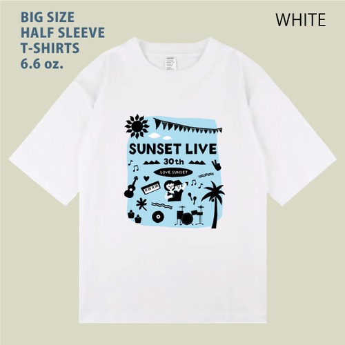 サンセットライブ2024 PST-2402-B ビッグサイズ5分袖Tシャツ